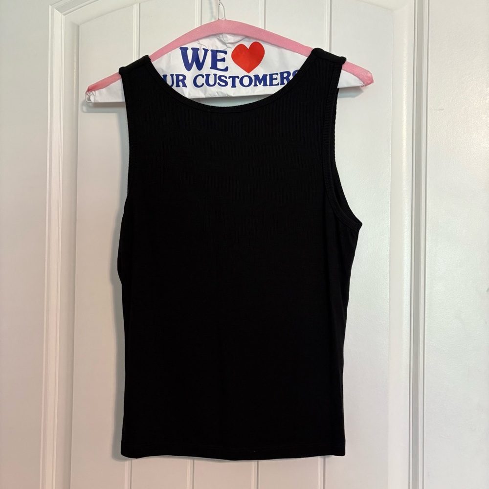 Evereve Black Sleeveless Women's Tank Top